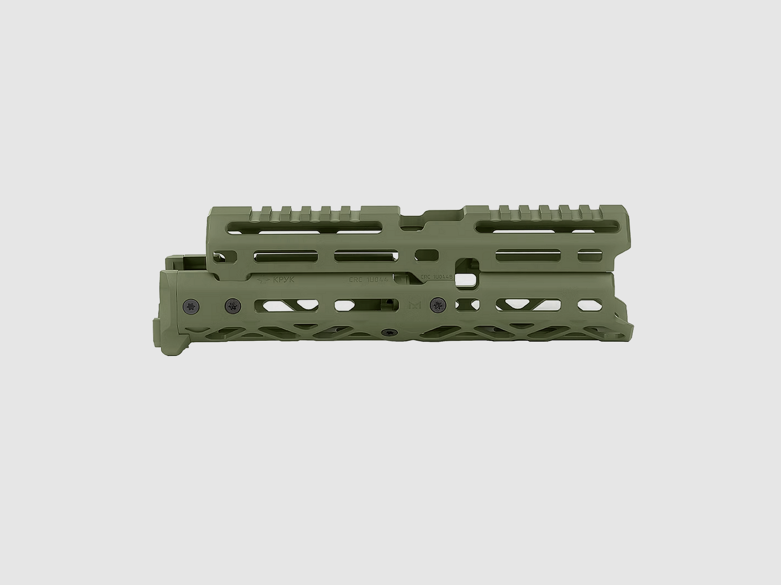Long handguard and long cover AKS-74U M-LOK Aluminum, OD Green - Kruk