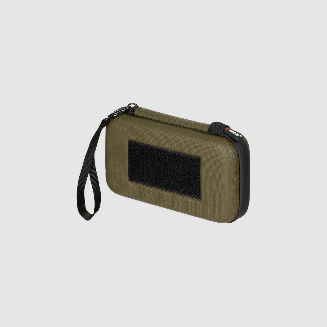 Tasche Hartschale Klein 19 x 10 x 4,5 cm Oliv mit Klettschlaufen + Netzfach + Handschlaufe
