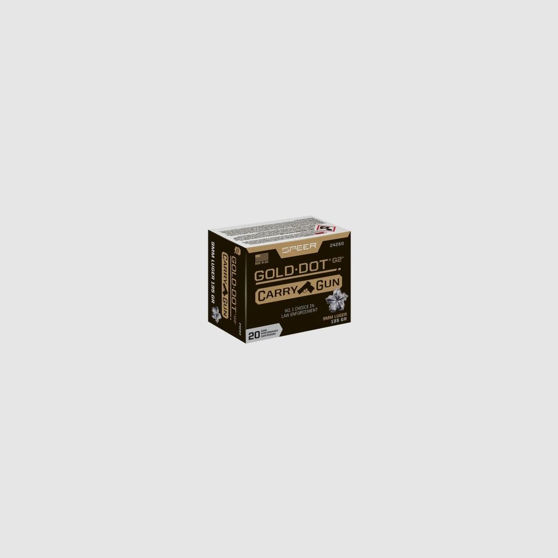 Speer Gold Dot Carry Gun 9mm Luger 135GR GDHP 20 cartucce