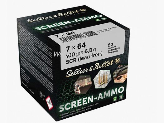S&B Pantalla Cal. 7x64 FMJ Zinc 100 grs 50 Pzas