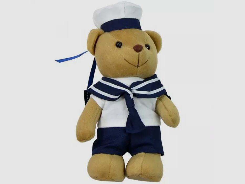 Teddybeer, Marine, ca. 20 cm hoog