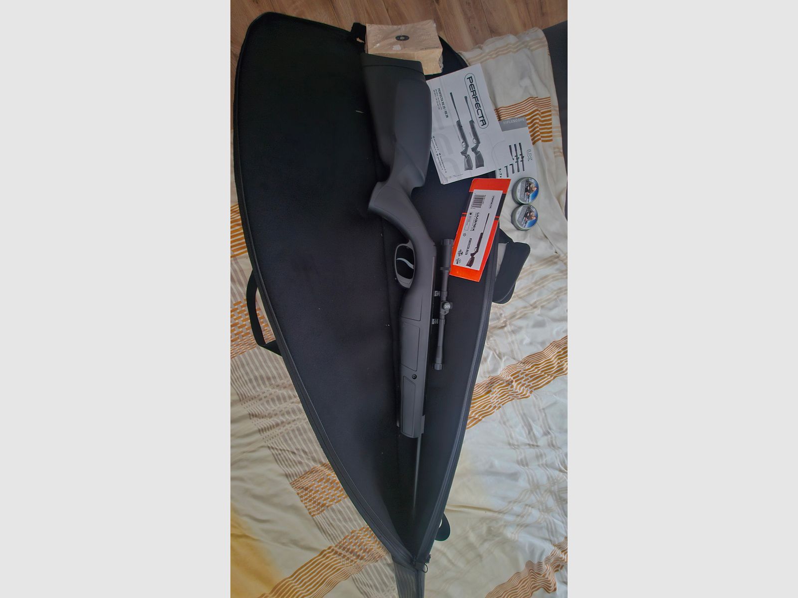 Air rifle with accessories