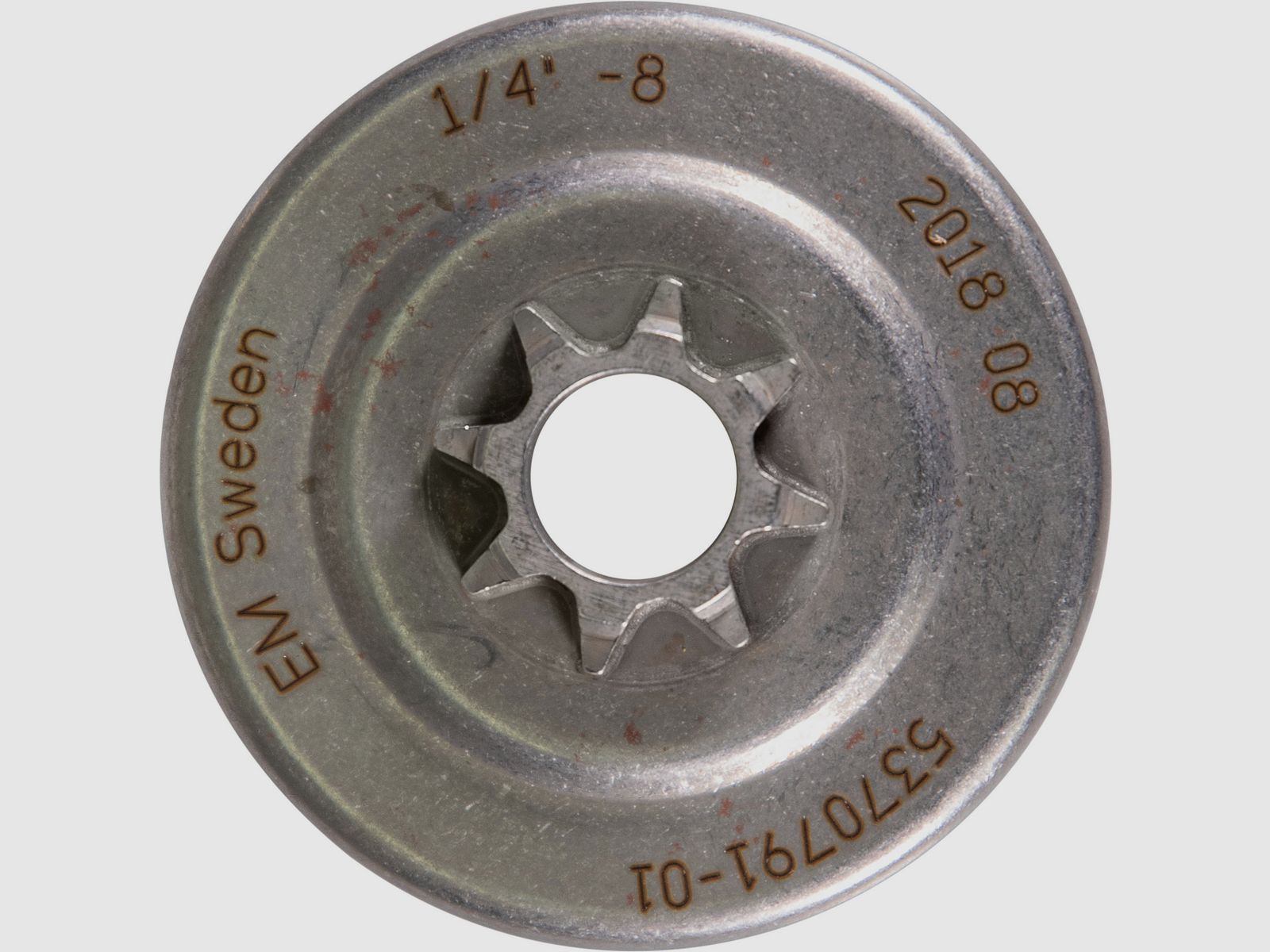 Husqvarna star chain wheel complete with needle bearing and gearbox 1/4", 8 teeth