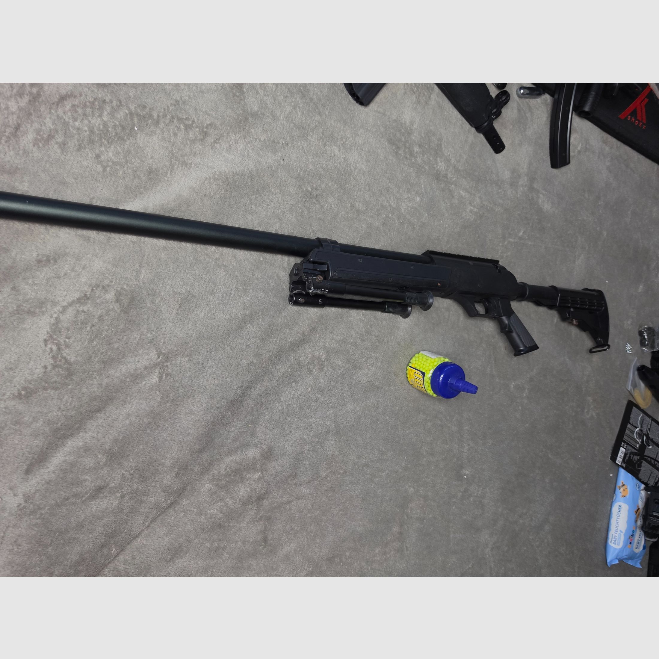 Rifle de francotirador / Sniper-Rifle Softair con bípode y munición BB, imagen 5 de 6