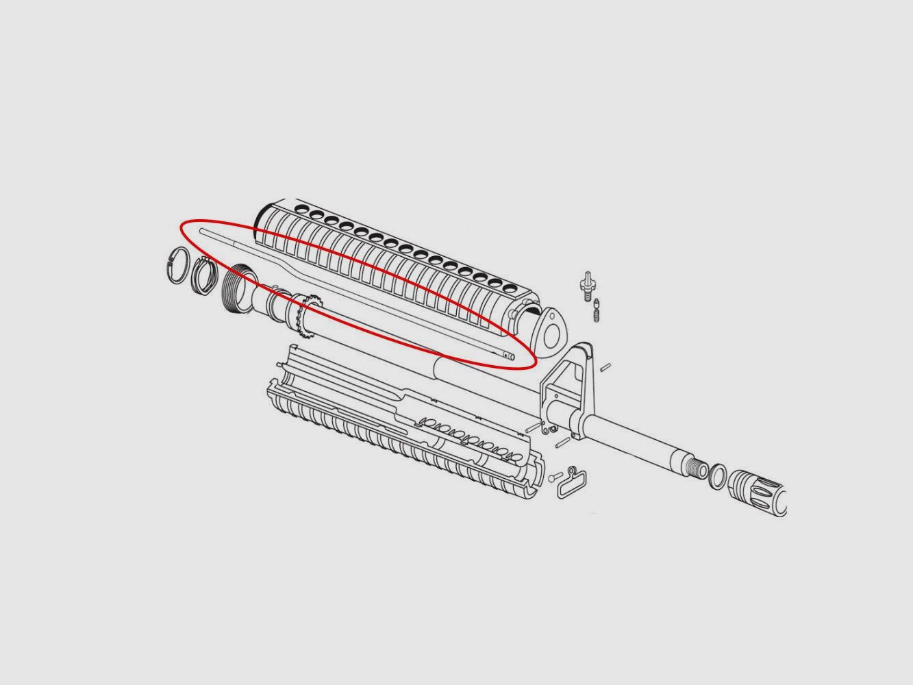 Eemann Tech Tubo de gas para AR-15, largo, imagen 3 de 3
