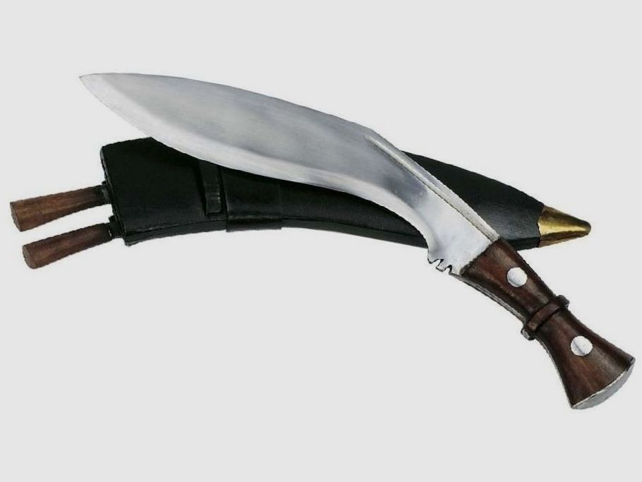 Gurkha Machete Holzgriff mit 2 Messern