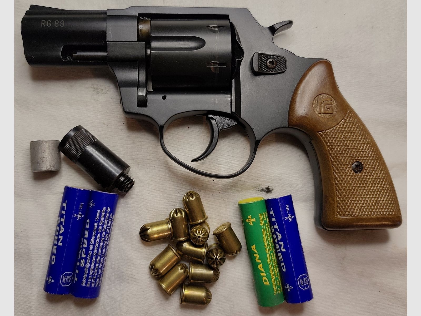 Röhm RG 89 Revolver PTB 976 Kaliber 9mm R.K. Guter Zustand