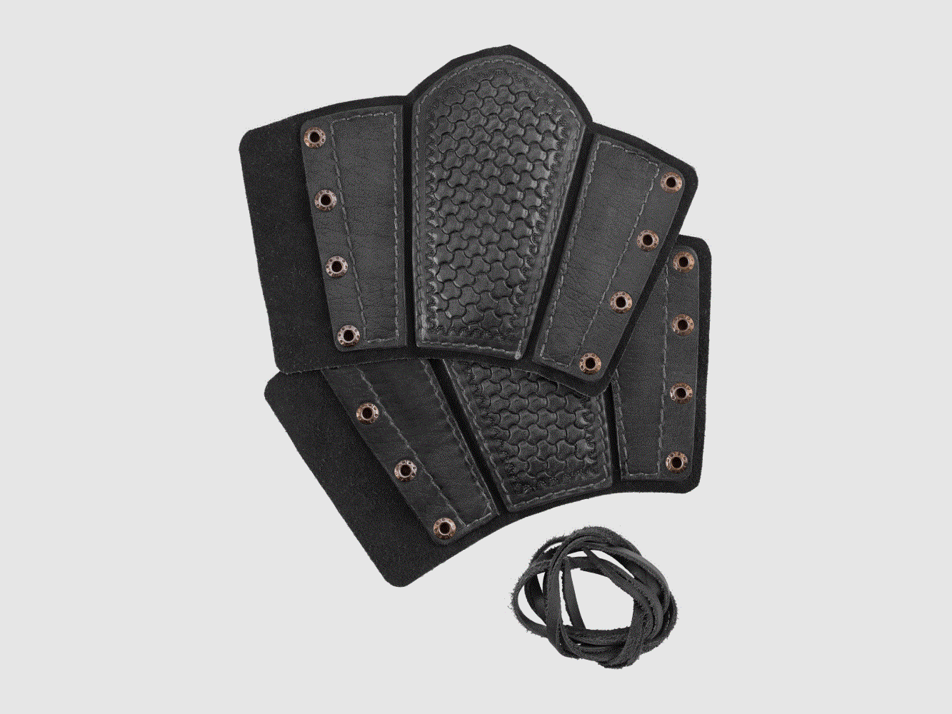 Ulfberth leather arm protectors with embossing and suede, pair, various colors