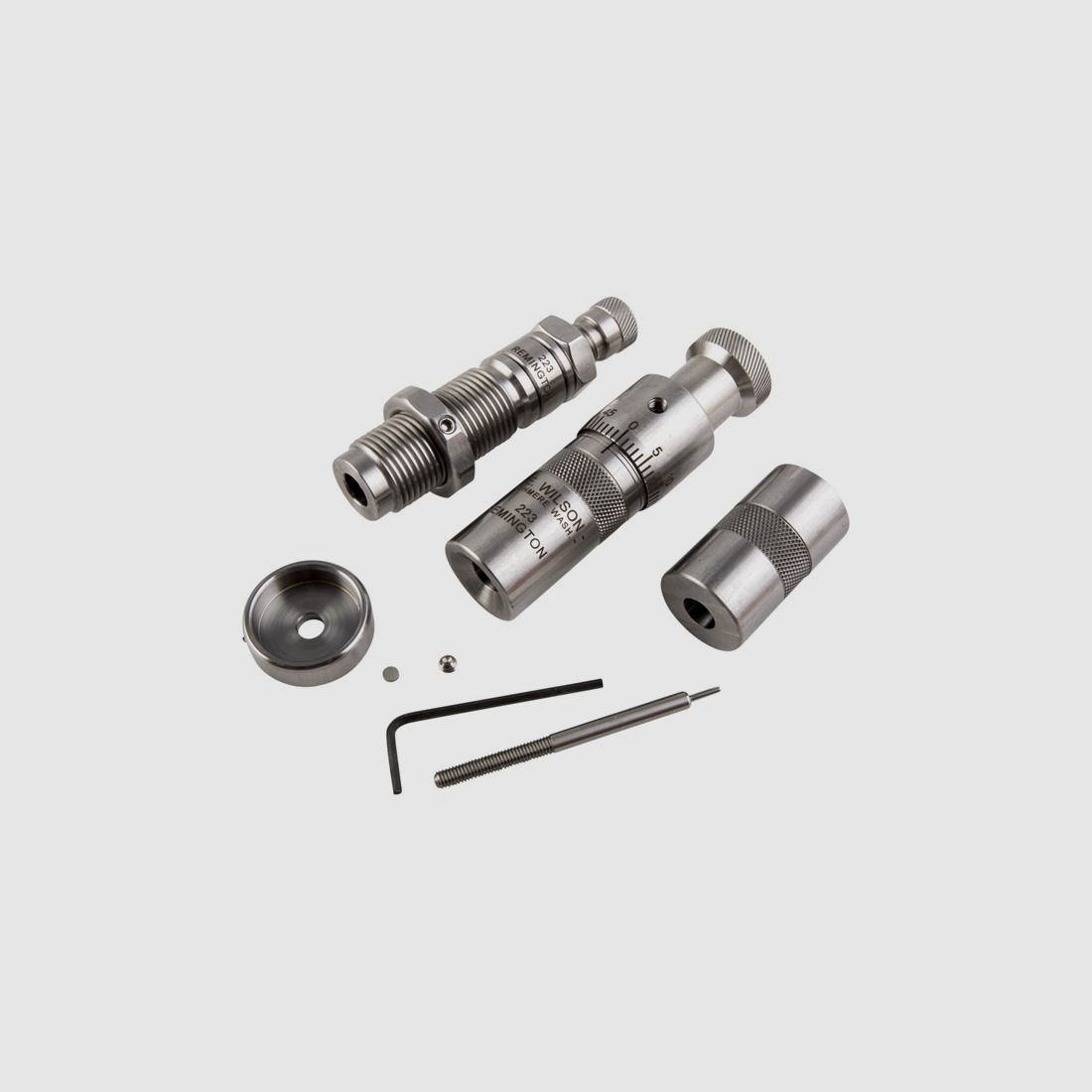 L.E. WILSON Bushing Full Length Die Set 223 Remington with Case Gauge, image 1 of 3