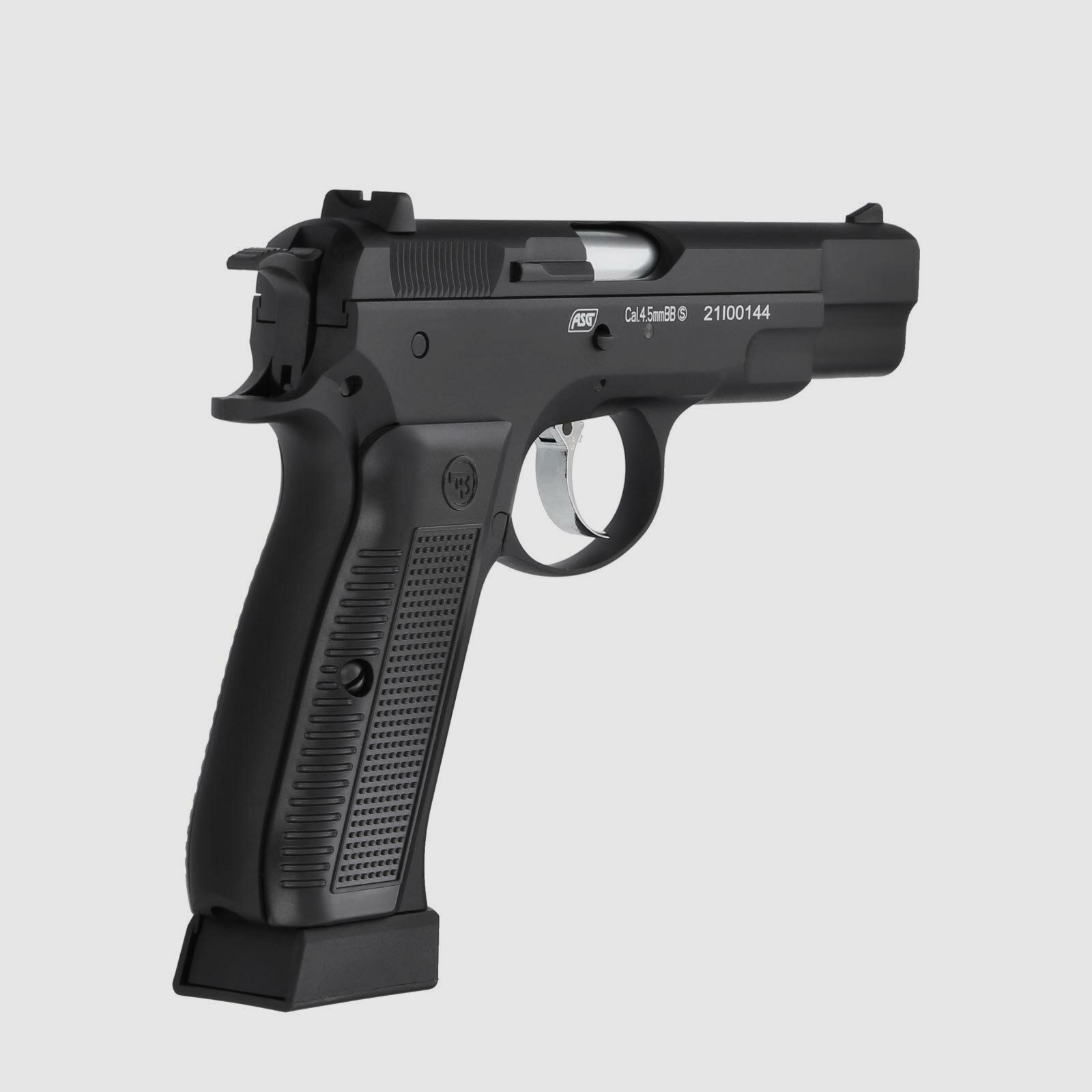Luftpistolenset CZ 75 4,5 mm Stahl BB Co2-Pistole Vollmetall Blow Back (P18) + 10 Co2-Kapseln Umarex + 1500 Stahl BB's Umarex
