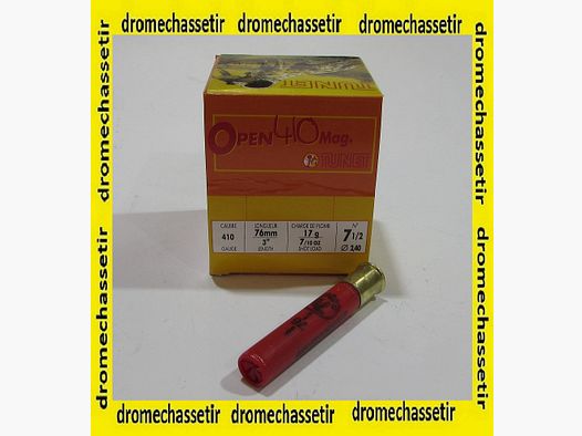 Boite 25 cartouches tunet open cal 410 plomb 7.5