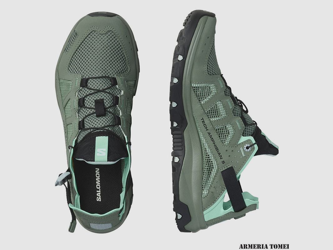SALOMON – DAMES – TECHAMPHIBIAN 5 Laurel Wreath / Arctic Ice / Marine Blue, afbeelding 5 van 7