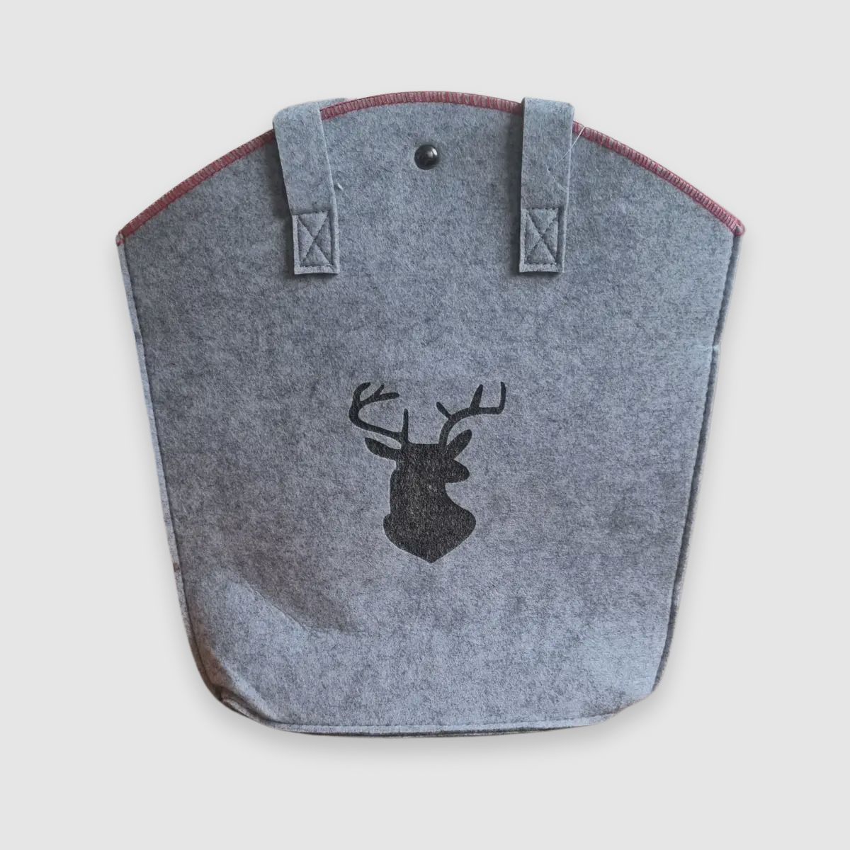 Felt bag with deer head emblem