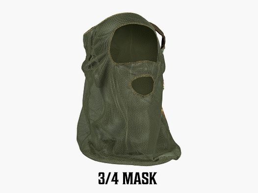 Mesh 3/4 Maska na twarz Zielona, karta