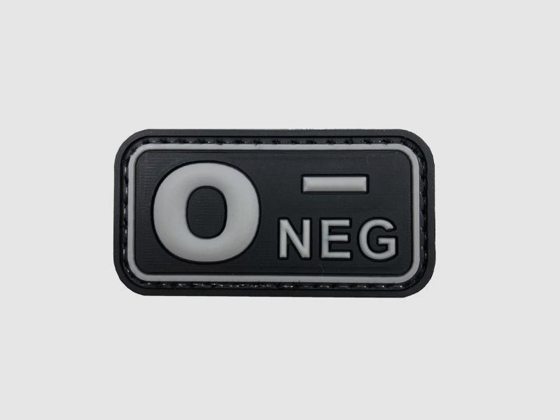 Morale Patch BLOOD TYPE 0- NEG, image 1 of 2