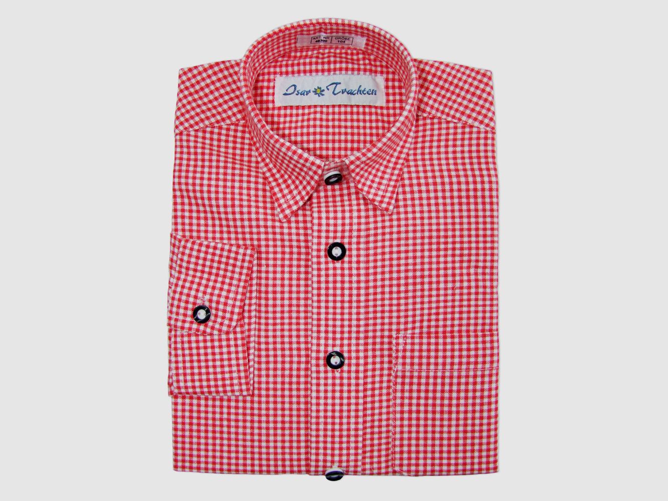 Chemise pour enfants à petits carreaux rouges, image 2 sur 2