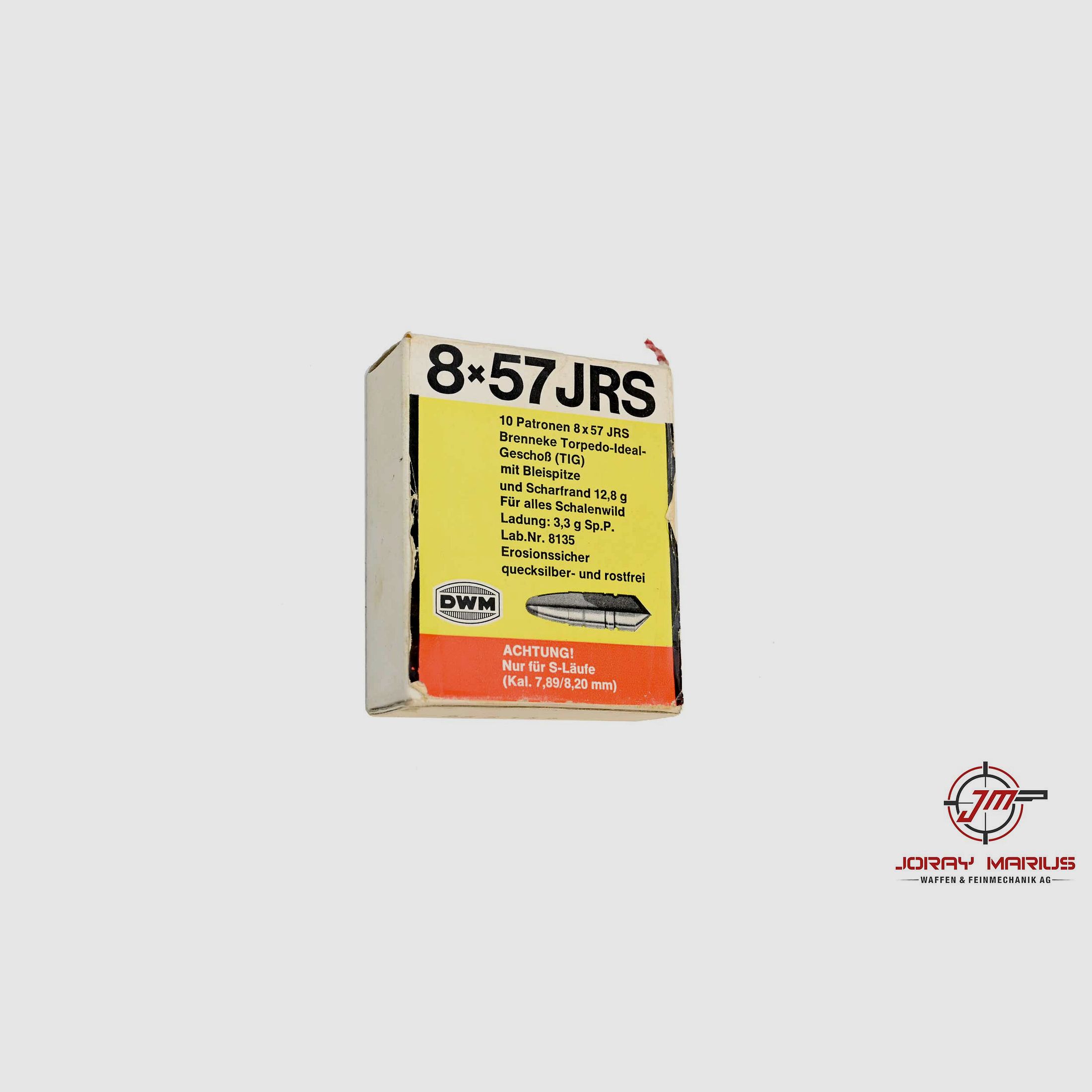 8×57 JRS DWM Brenneke TIG 12.8g Sammlermunition