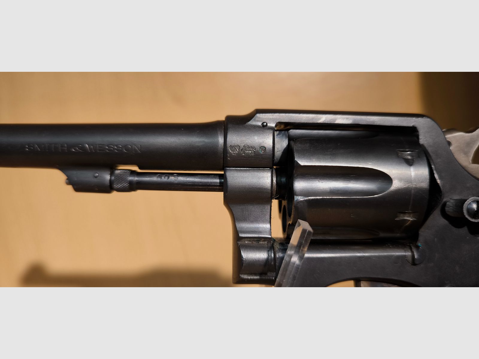 Smith &Weeson Rarität! Militärischer .38  Special Revolver mit 5 Zoll Lauf 