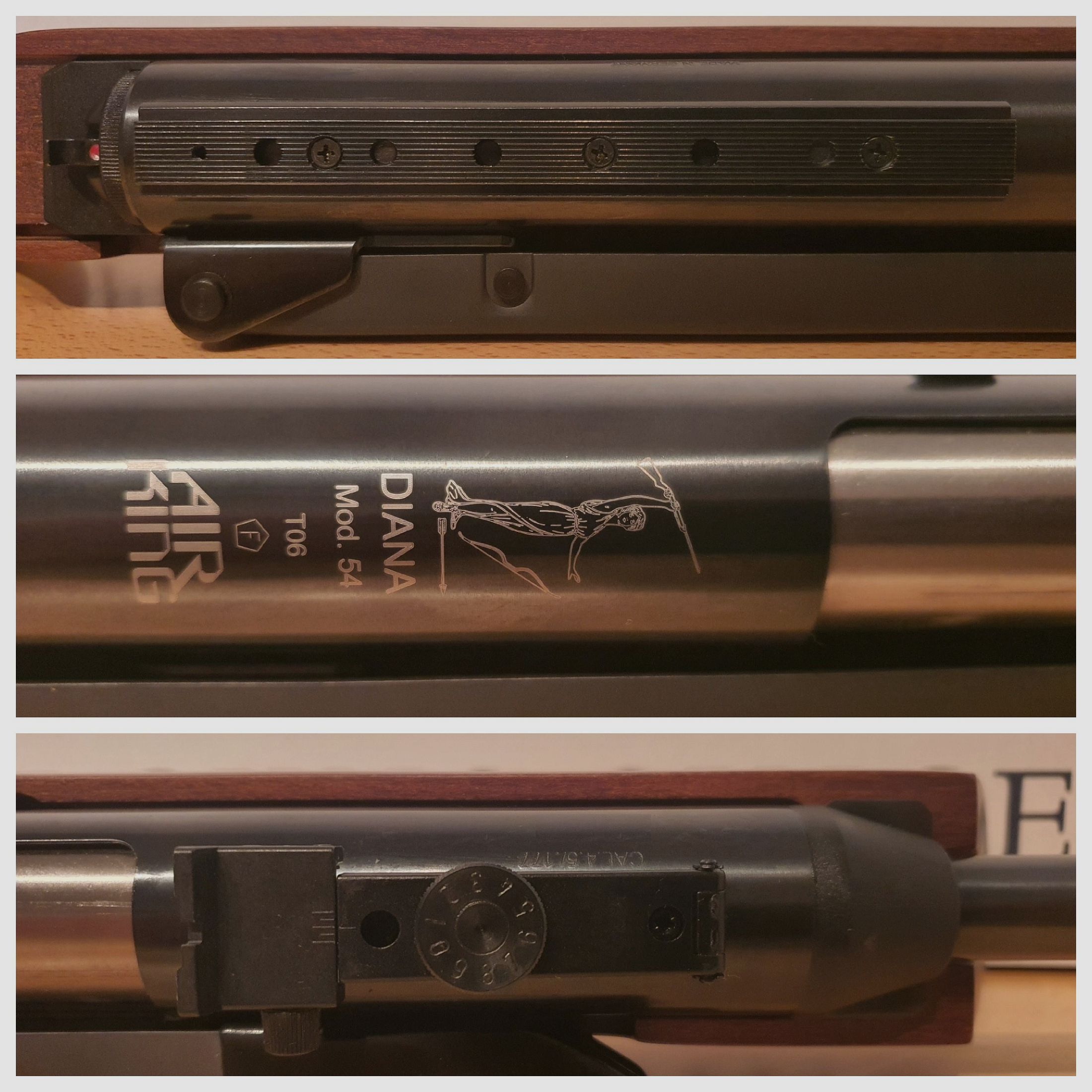 Diana 54 Airking air rifle in caliber 4.5 mm (fixed barrel / side lever)