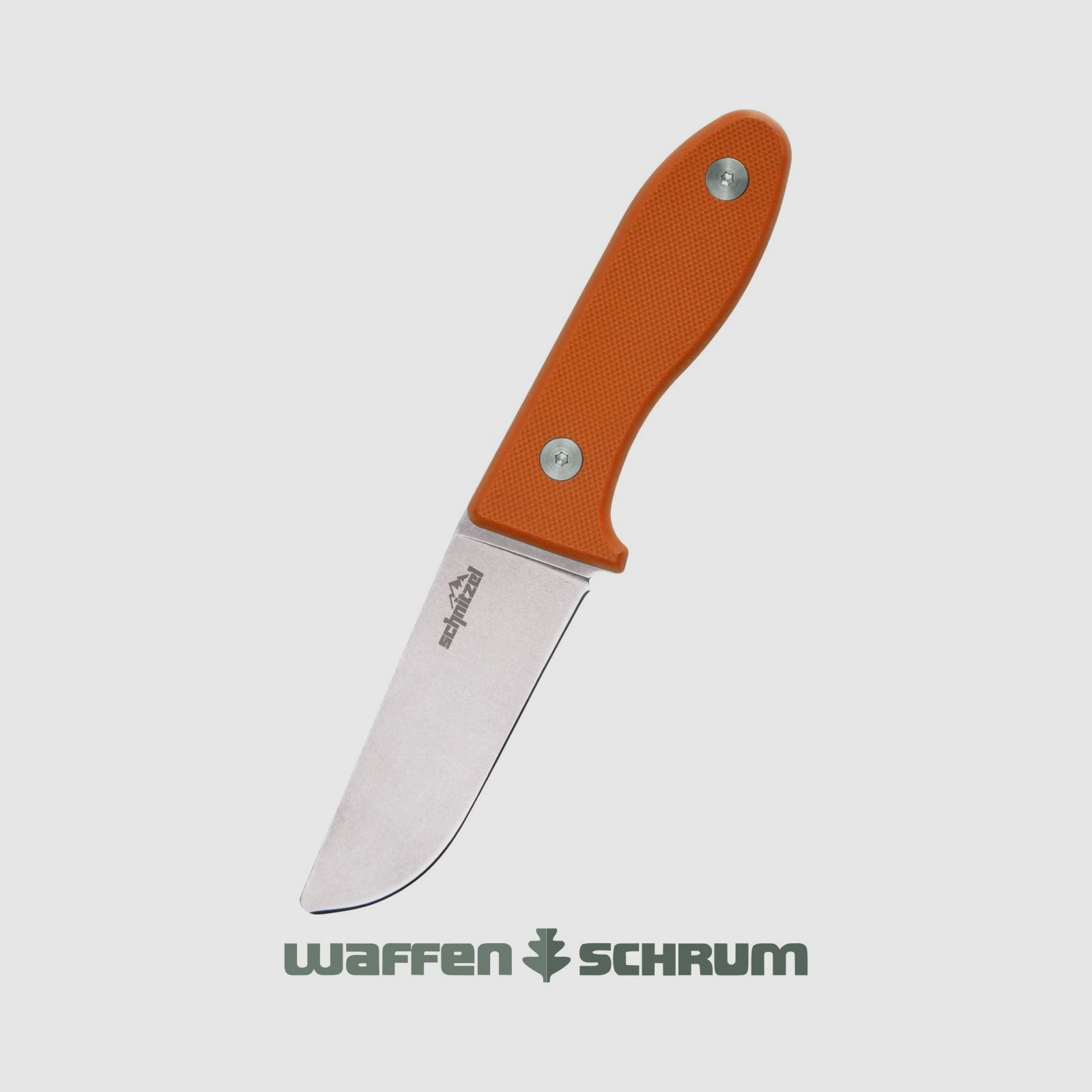 Schnitzel children's knife UNU orange stainless 8Cr13Mov steel with stonewash finish including sheath made of Kydex (black)
