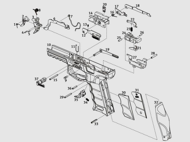 Pezzi di ricambio Heckler & Koch SFP9 --------------------Parti di CHIUSURA---------------------
