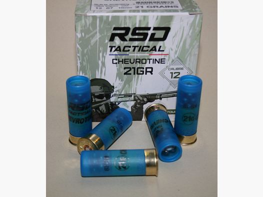 Patronen RSD Tactical Chevrotines 21 Grains Kaliber 12/67 (Packung mit 25)