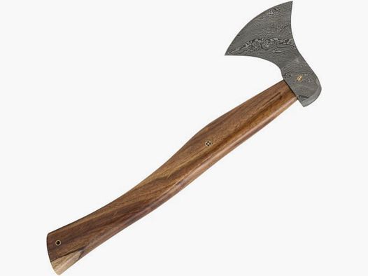 Powerful axe with Damascus blade