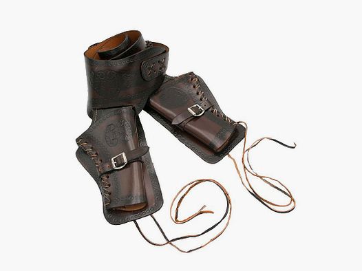 Western Leder Doppelholster aus Echtleder