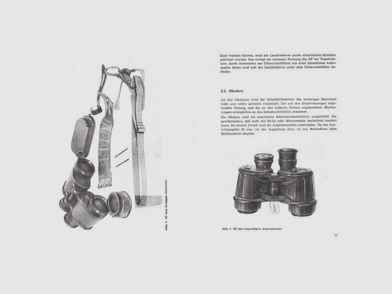 Nachdruck DDR Dienstvorschrift NVA Fernglas 7x40