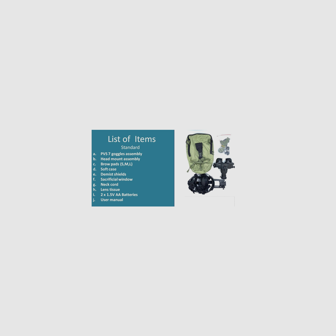 Nightvision PVS7 4X - Gen2+, Generalüberholt, PHOTONIS,  Zubehör,  Green Phosphor
