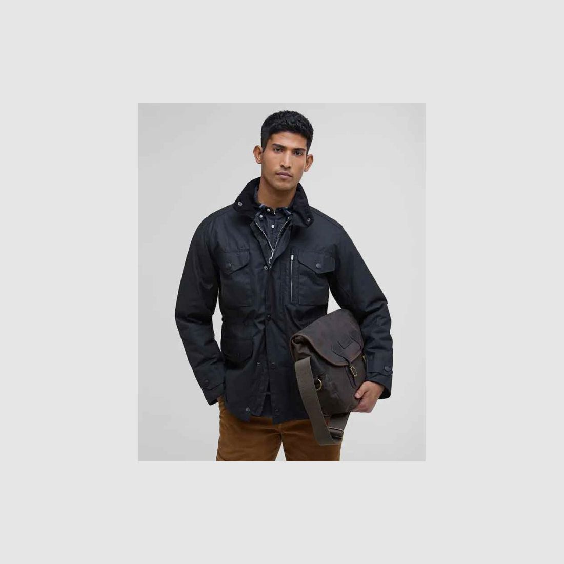 Borsa a spalla Barbour Tarras Wax | olive, immagine 5 di 6