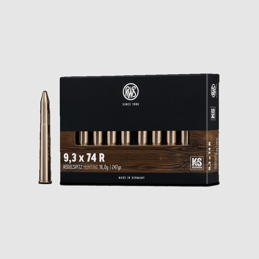 RWS 9,3x74R Kegelspitz 16,0g - 247gr