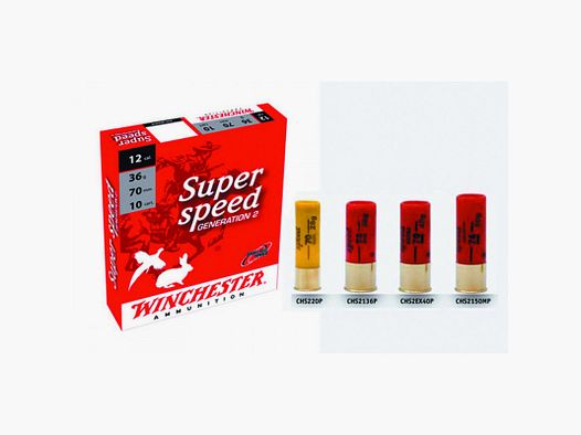 SCATOLA DI 10 PATRONE WINCHESTER 12/76 MG SUPER SPEED G2 20MM 50G PB0