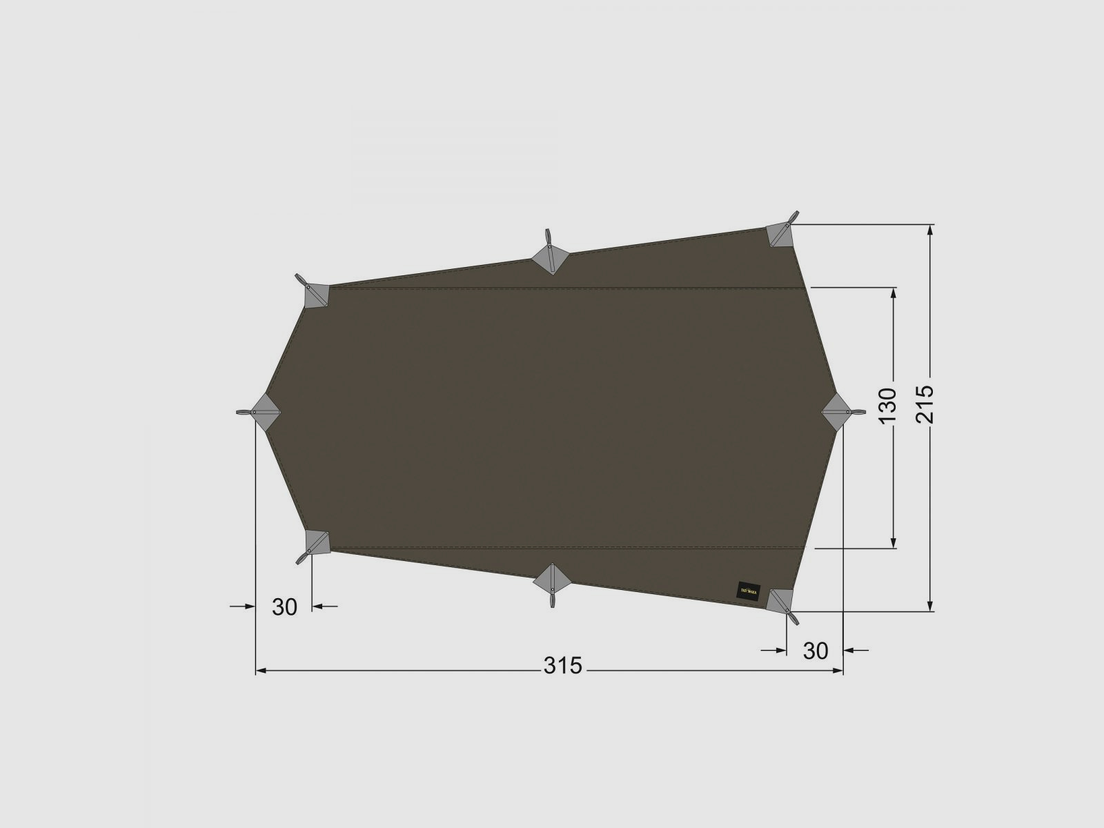 TATONKA Tarp Wing 2 LT Sonnensegel Stone-Grey-Olive