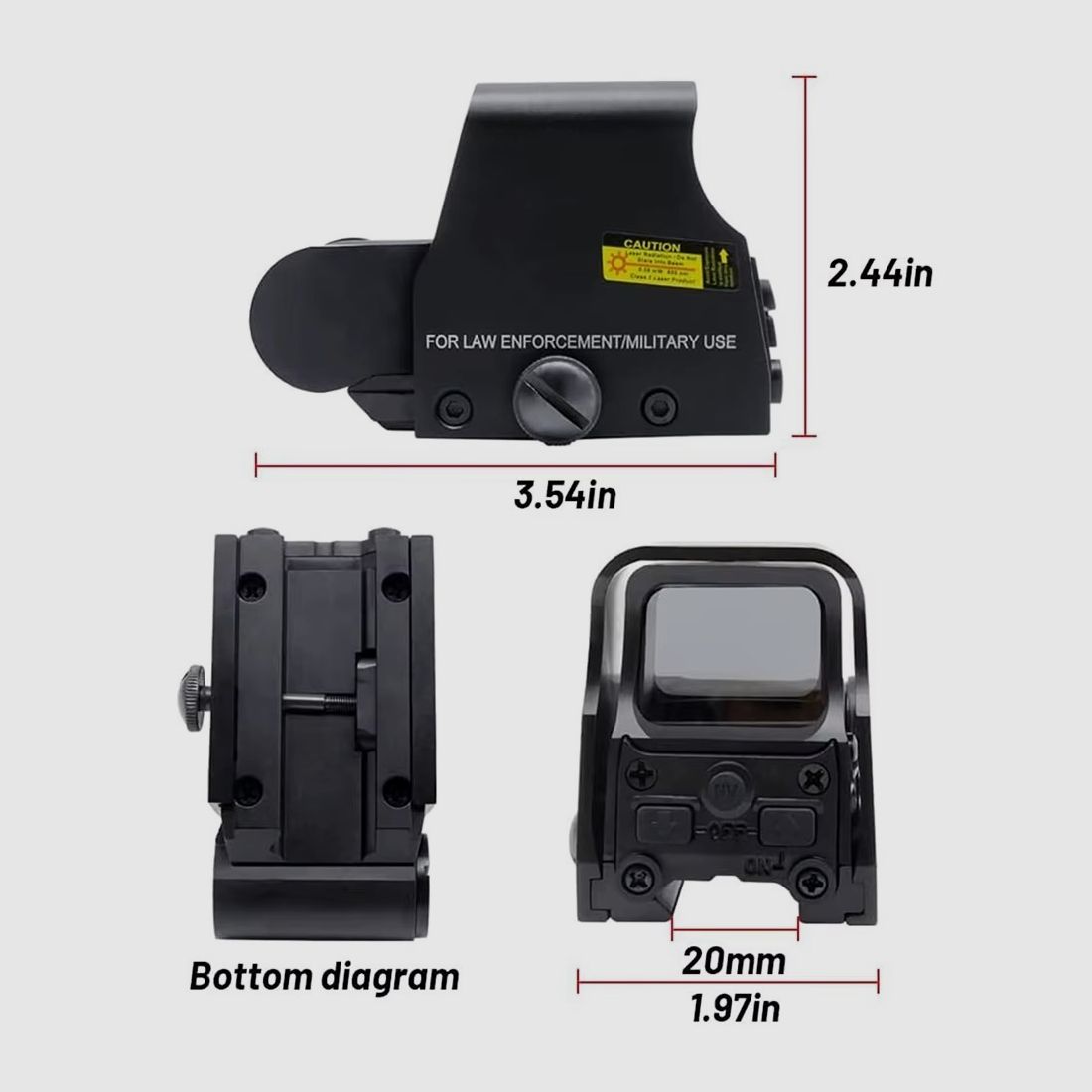 Rot-Grünes holographisches Zielfernrohr (Rot-/Grün-Punkt-Visier), neu (originalverpackt)