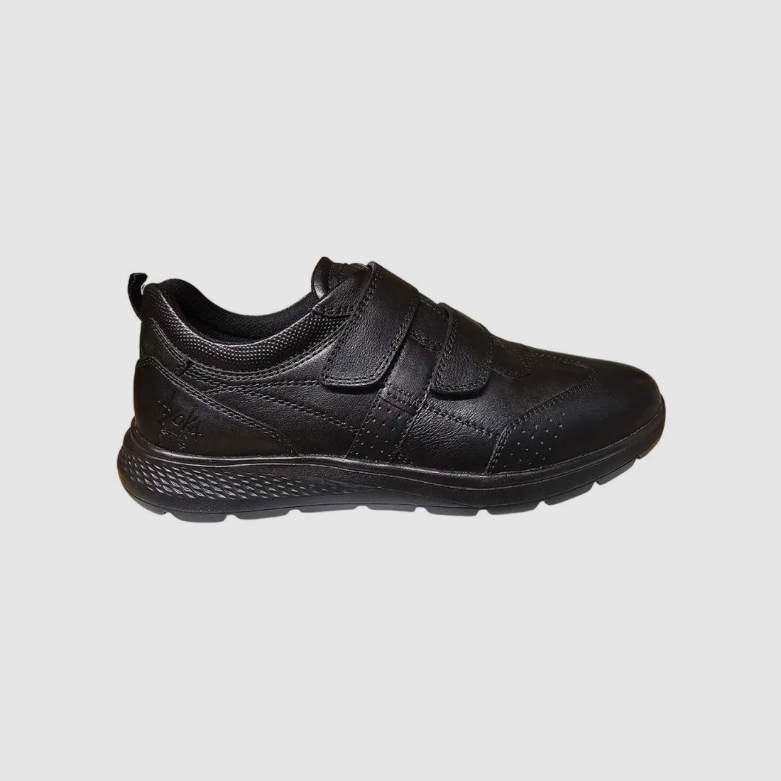 Leder-Sneaker mit doppeltem Klettverschluss und PVC-Sohle, Bild 2 von 7