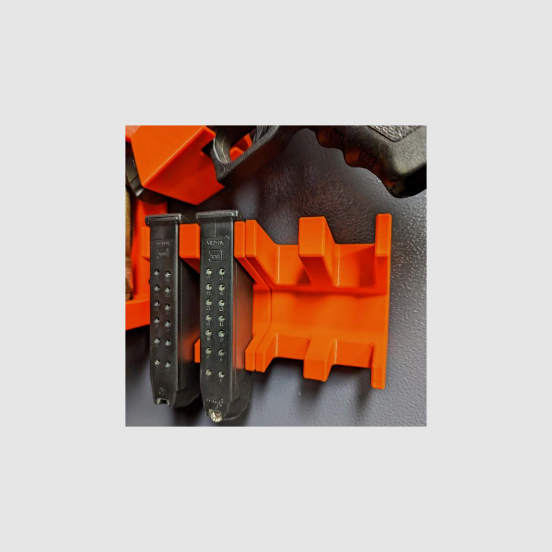 Magnetic Glock magazine holder for double-row .45 ACP & 10mm Auto magazines for gun safe - accessories for the gun safe