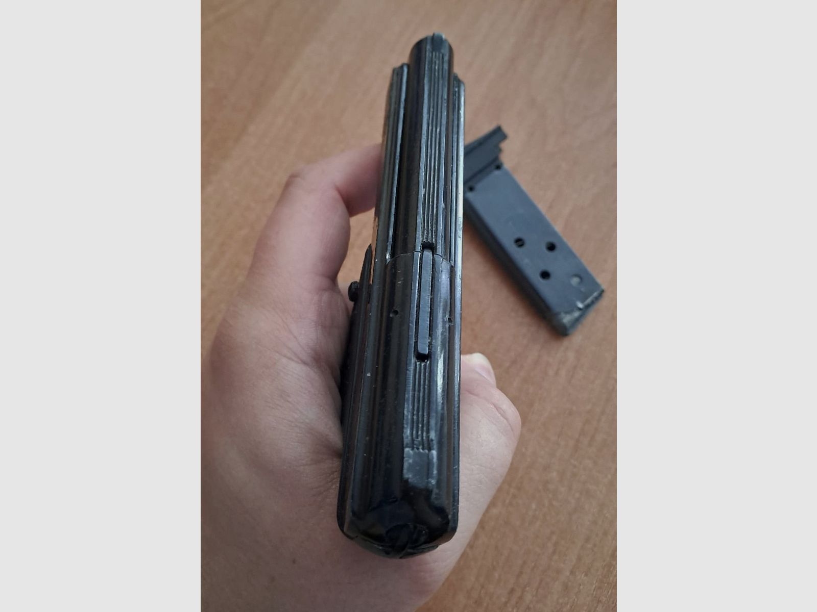 Seltene Rhöner SM 110A Kal. 8 mm Knall im PTB 45-69 von 1971! Mit OVP!