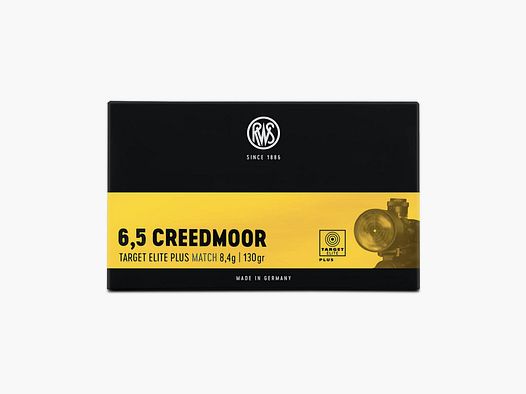 Kugelmunition Kal. 6,5 Creedmoor Target Elite Plus 8,4 g 130 gr