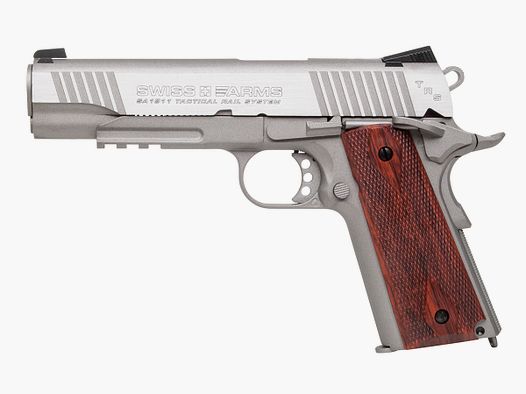 Swiss Arms P1911 Stainless 4.5mm BB - Compressed Air Co2 BlowBack