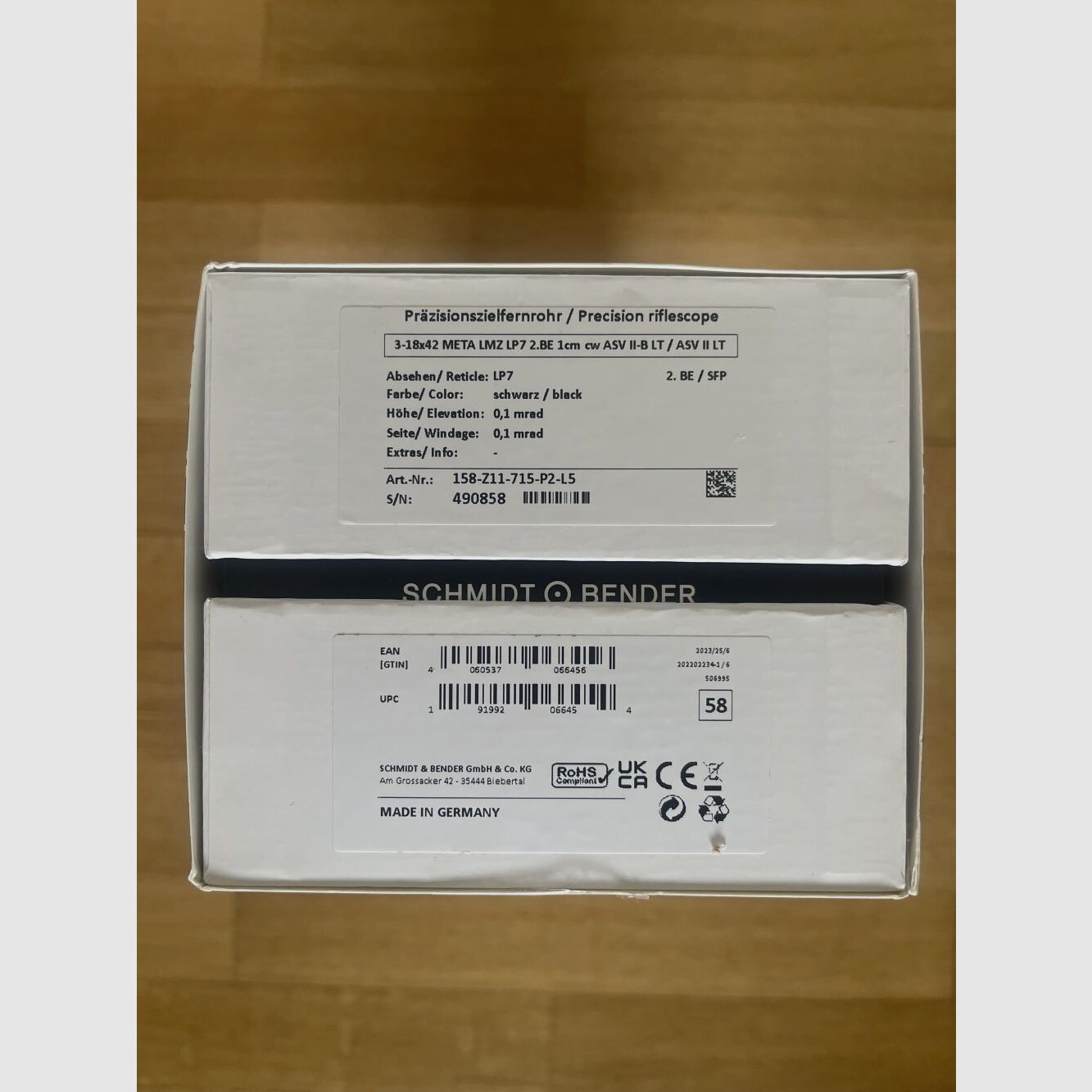 Schmidt & Bender Meta 3-18x42 LMZ ASV II-B LT/ ASV II LT