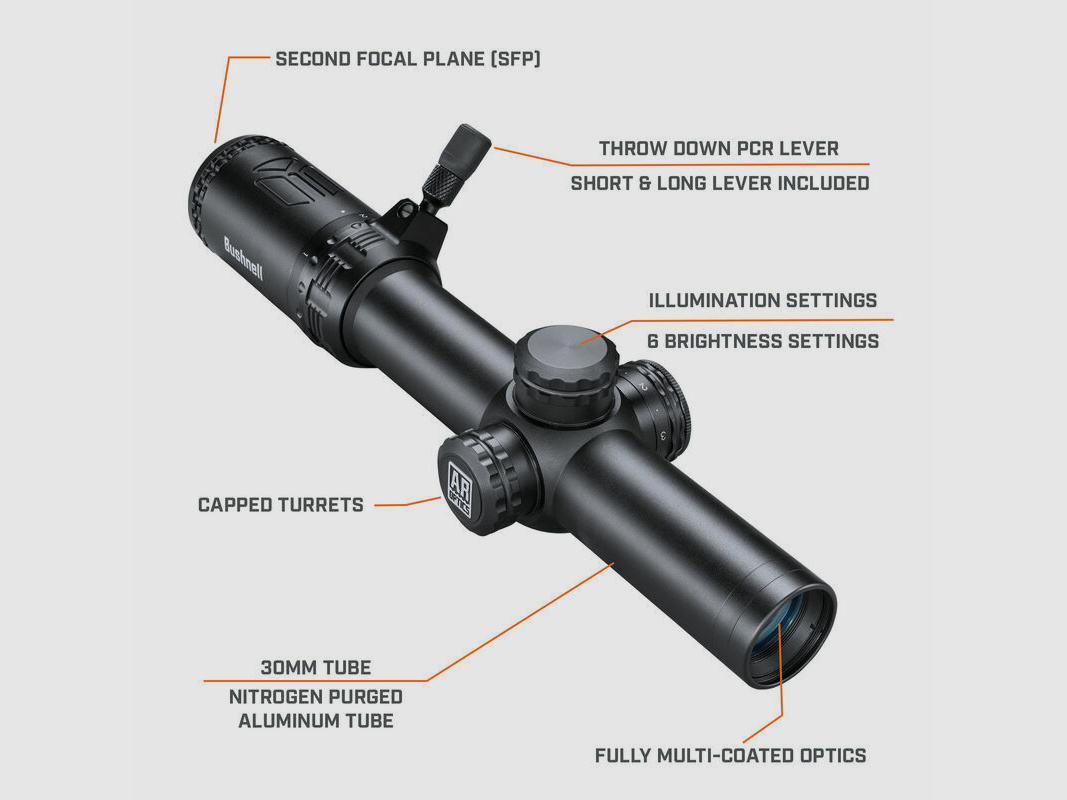 BUSHNELL AR Optics® 1-8x24 Illuminated Riflescope AR71824