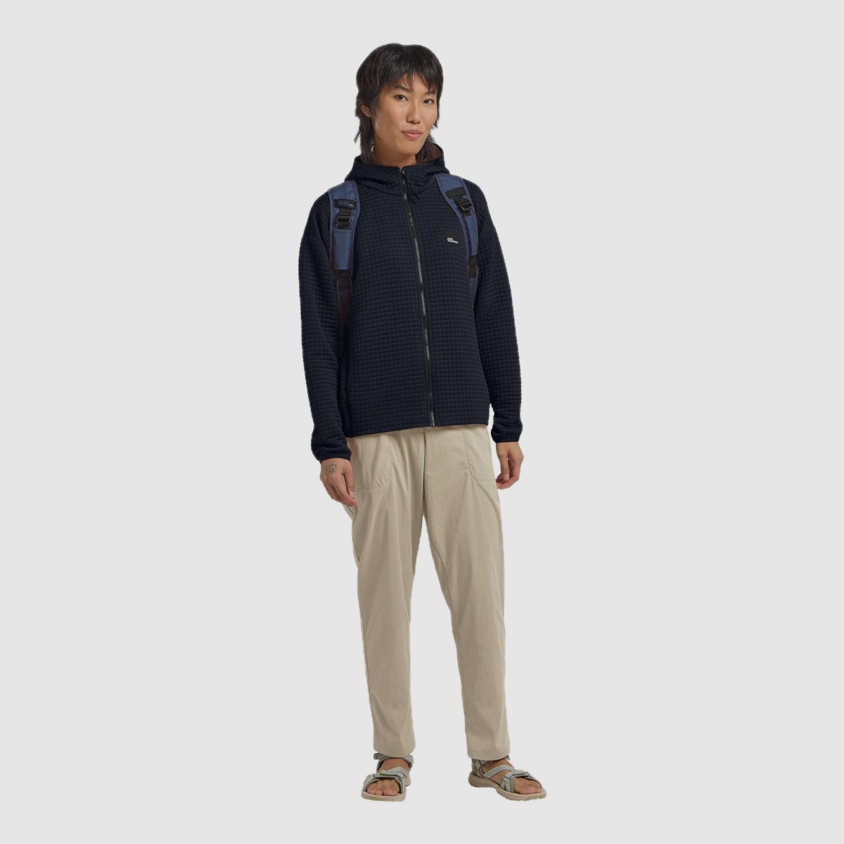 JACK WOLFSKIN Mogari Hooded Fz W Dark Navy