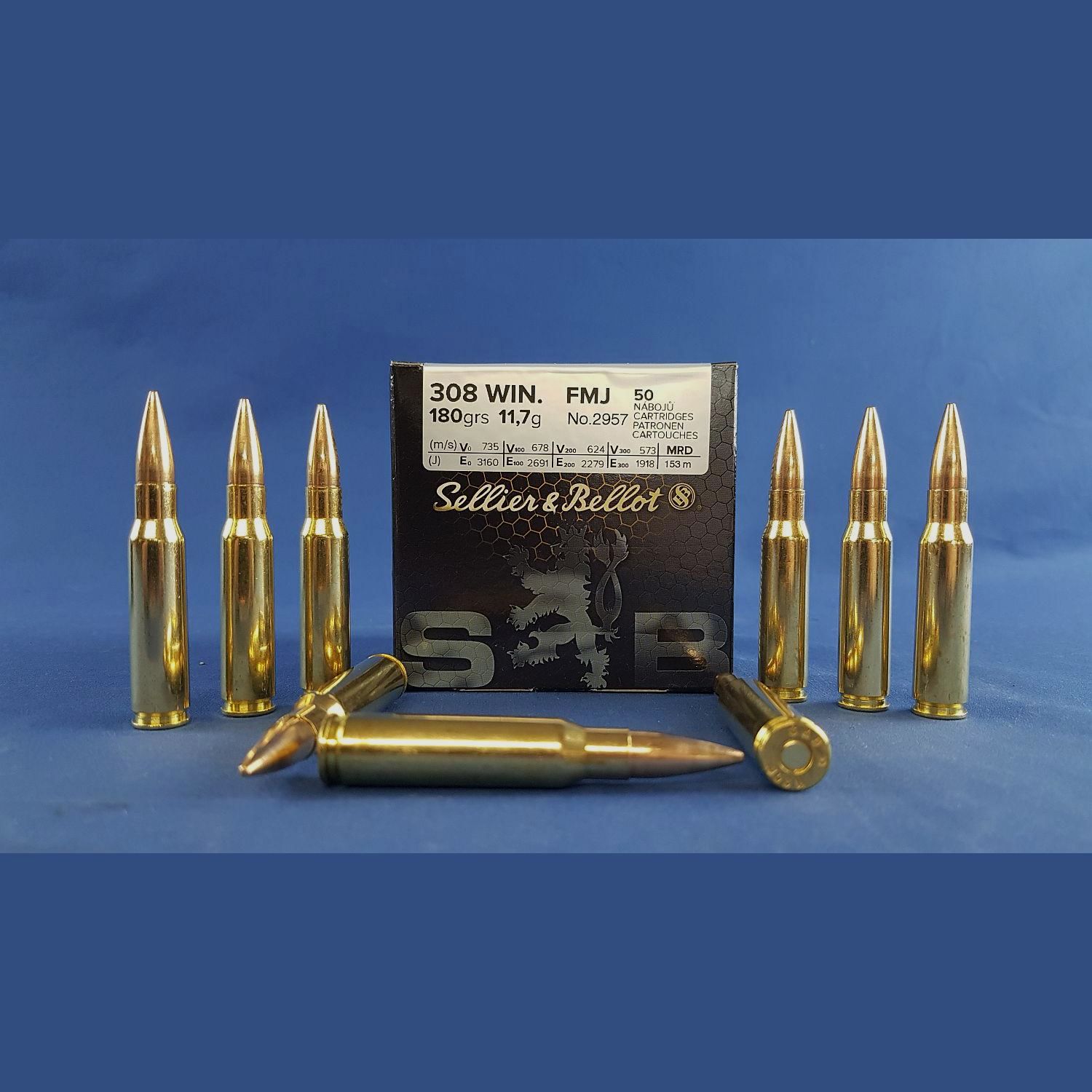 Sellier&Bellot 308Win. FMJ 180grs. 11,7g 50 szt.
