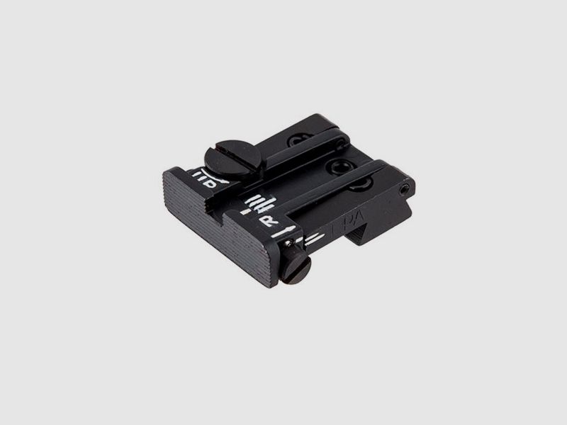 L.P.A. SIGHTS COLT 70/80/90 BLACK SERRATED ADJUSTABLE REAR SIGHT, image 1 of 4