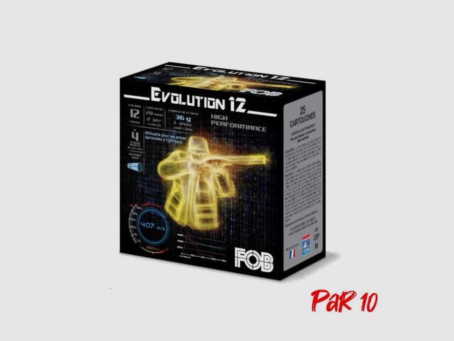Jachtpatronen FOB Evolution 36 HP - Kal. 12/70, afbeelding 3 van 3