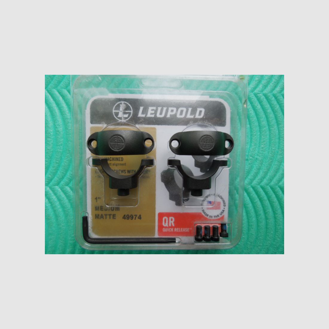 Orig. LEUPOLD 1inch - 25,4mm QR Ringe MEDIUM BH 6,86mm aus STAHL NP  69 made in USA