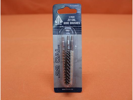 UTG - Leapers UTG Bore Brushes .22 (TL-CLBR223) Filetage 8-32 Ensemble de 3 : Chiffons en coton / Brosse en laiton / Brosse en nylon