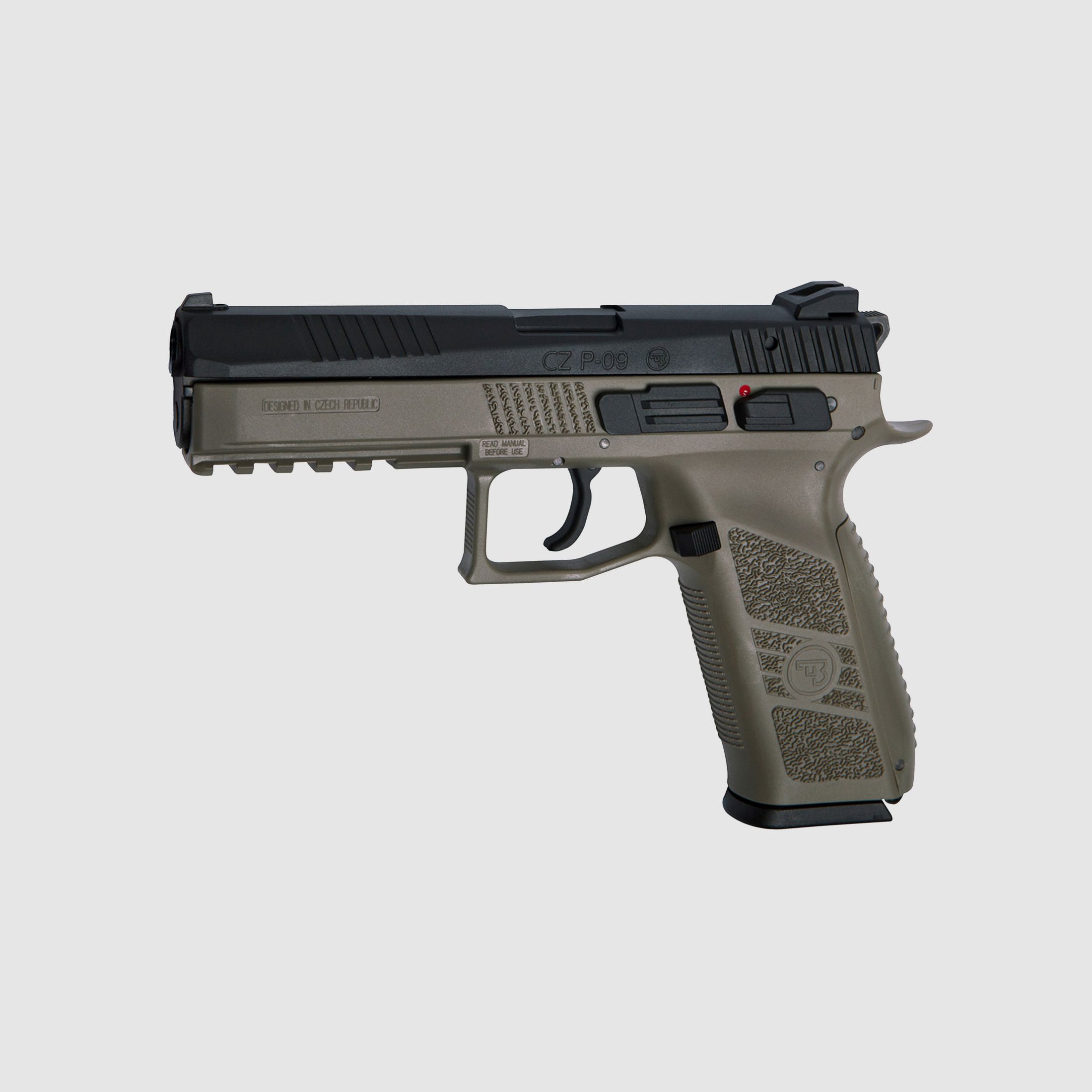 CZ P-09 Metallschlitten inkl. Koffer FDE Bicolor 6mm - Airsoft Gas BlowBack