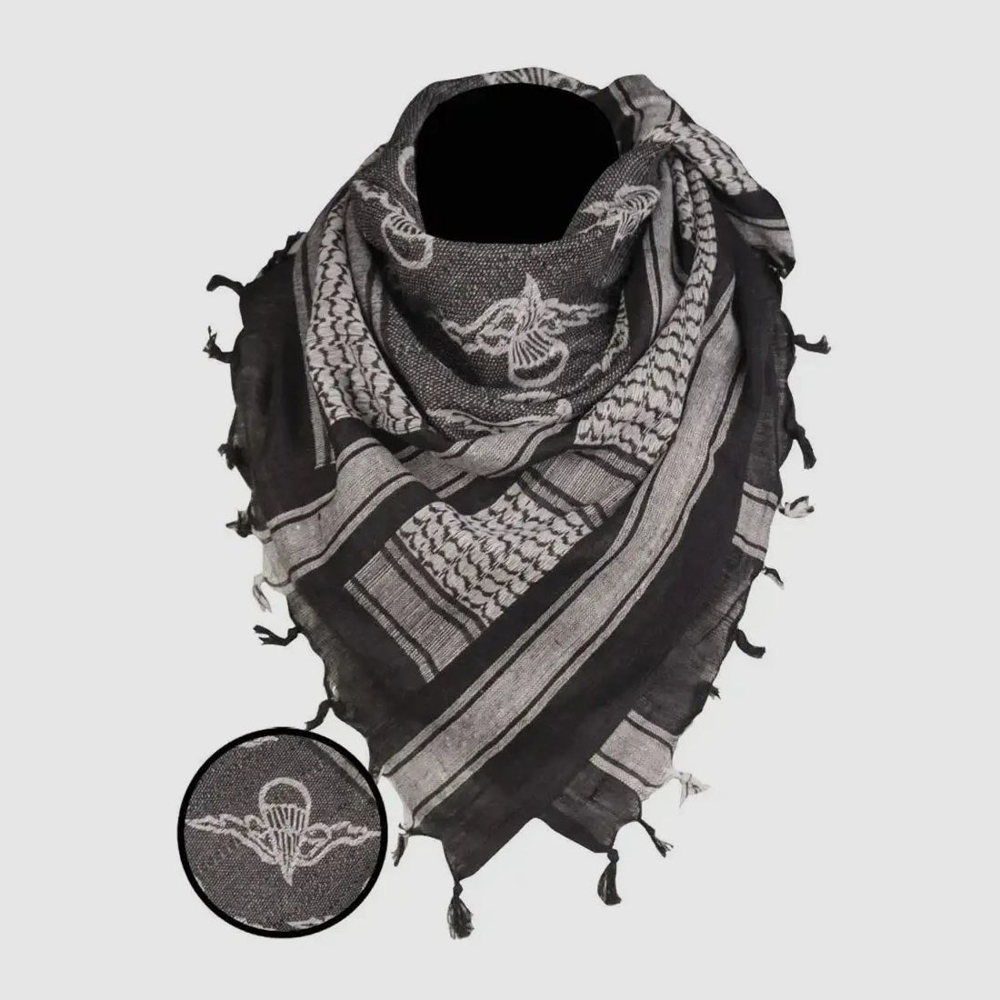 Mil-Tec Mil-Tec Shemagh Paratrooper 110 x 110 cm - Noir